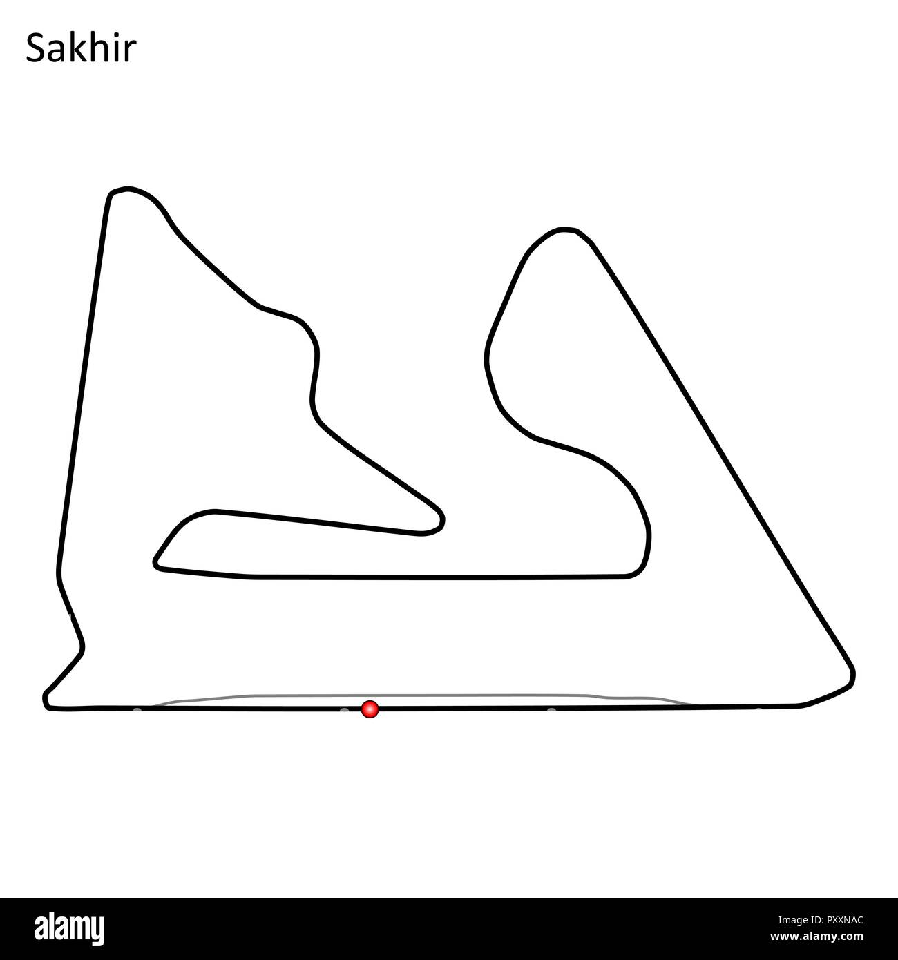 Sakhir grand prix race track. circuit for motorsport and autosport