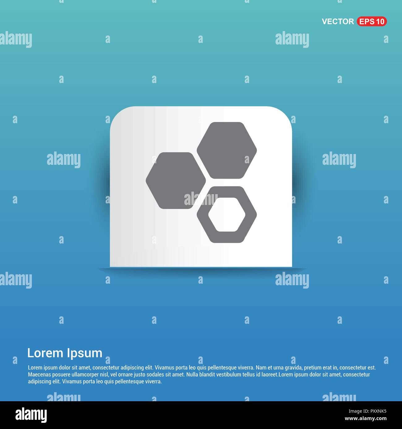 connection of cells molecule icon - Blue Sticker button Stock Vector ...