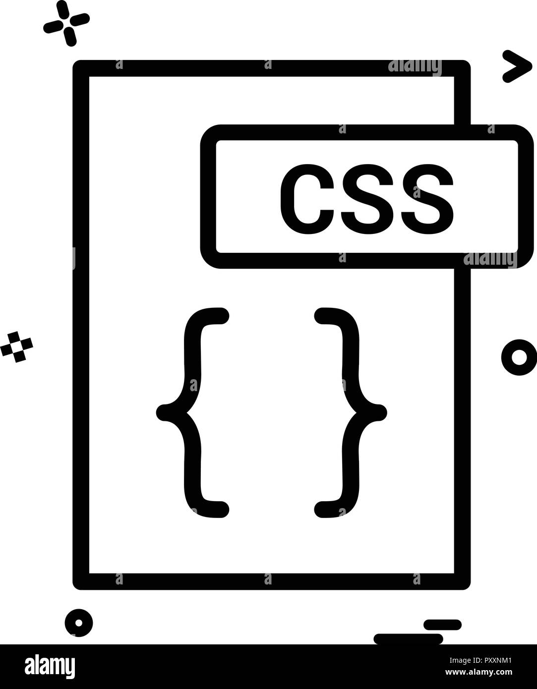 css file format icon vector design Stock Vector Image & Art - Alamy