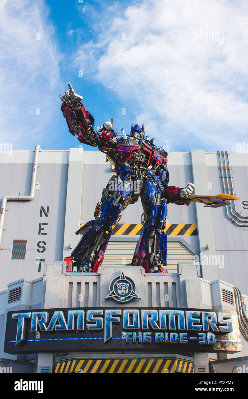 Universal Studios - Florida World Resort - Transformers - Otimis Prime Stock Photo
