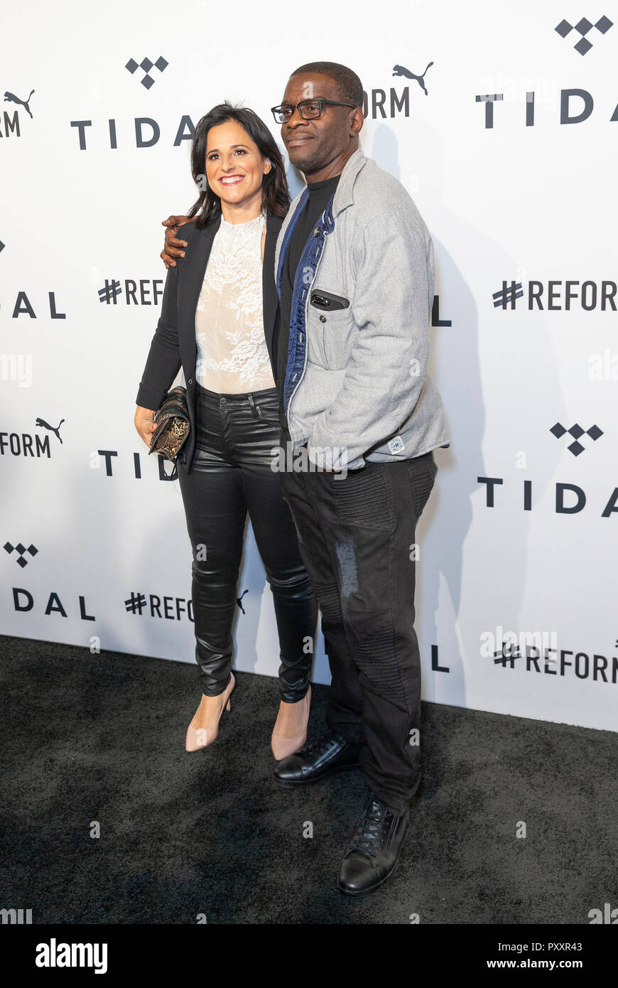 New York, United States. 23rd Oct, 2018. Mark Denny (R) attends the 4th