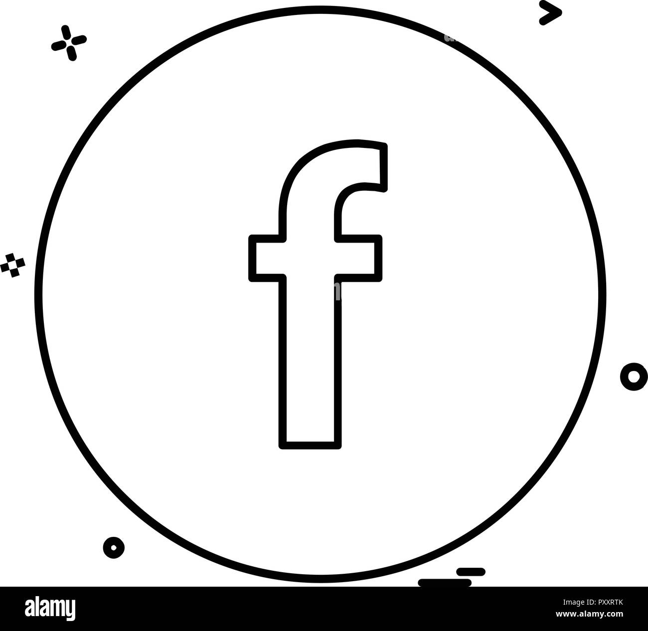 Facebook icon design vector Stock Vector Image & Art Alamy