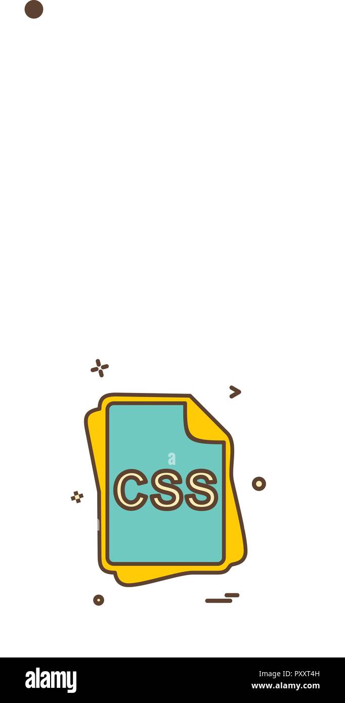 CSS file type icon design vector Stock Vector Image & Art - Alamy