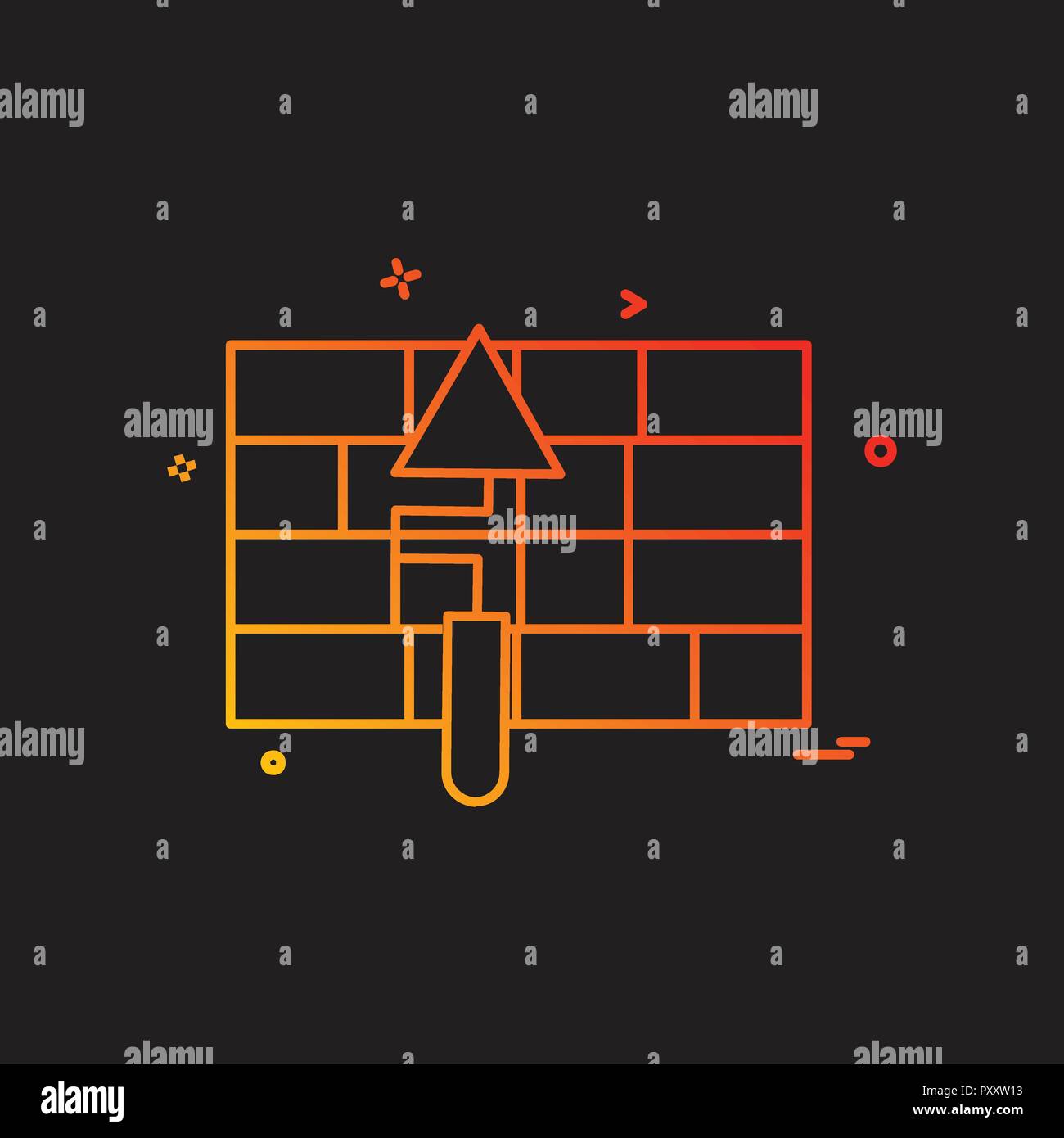 Wall icon design vector Stock Vector Image & Art - Alamy