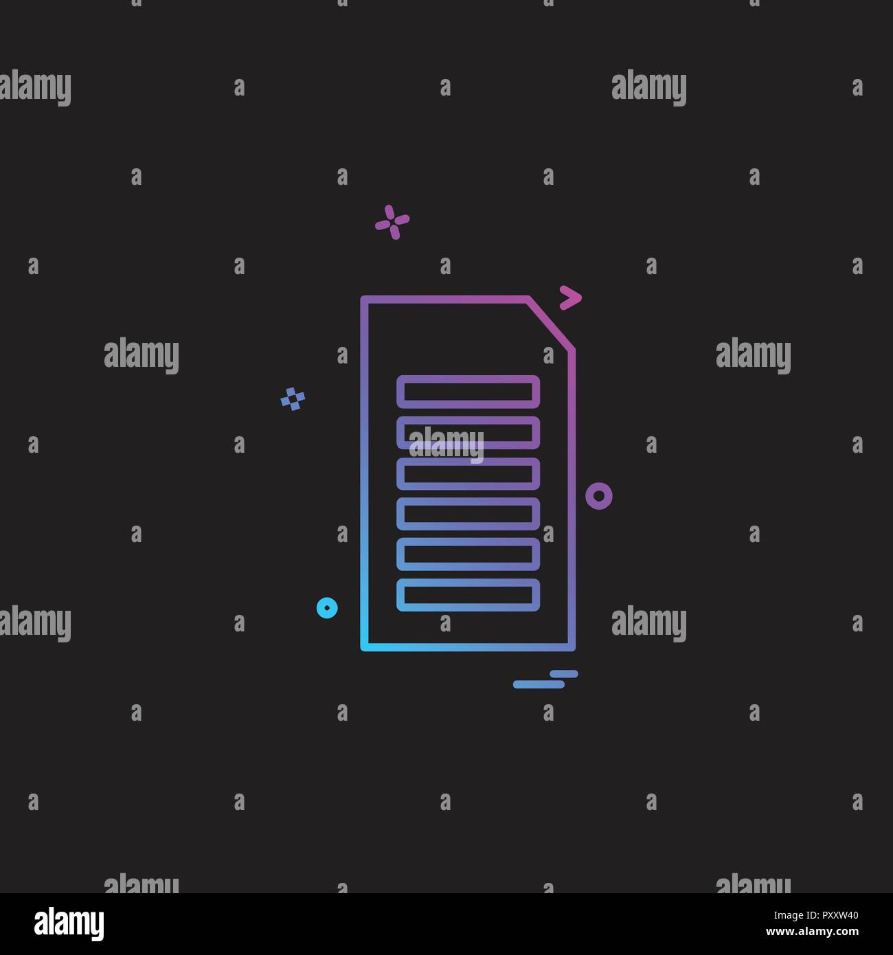 Text icon design vector Stock Vector Image & Art - Alamy