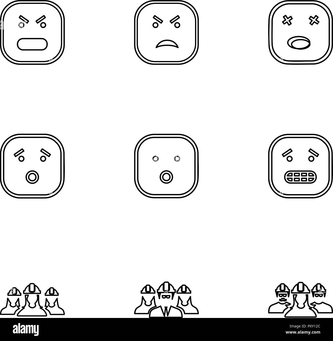 Emoji nervous Black and White Stock Photos & Images - Alamy