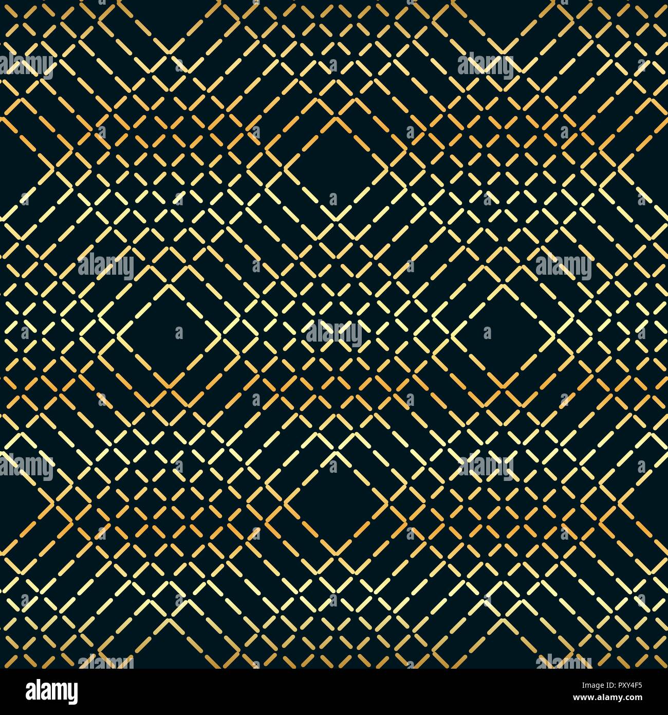 Geometric vector golden line pattern. Seamless abstract texture for ...