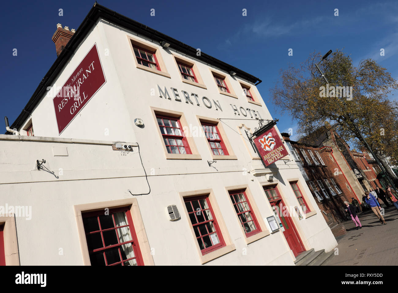 Hereford UK - The Merton Hotel pub and inn on Commercial Road Hereford Stock Photo