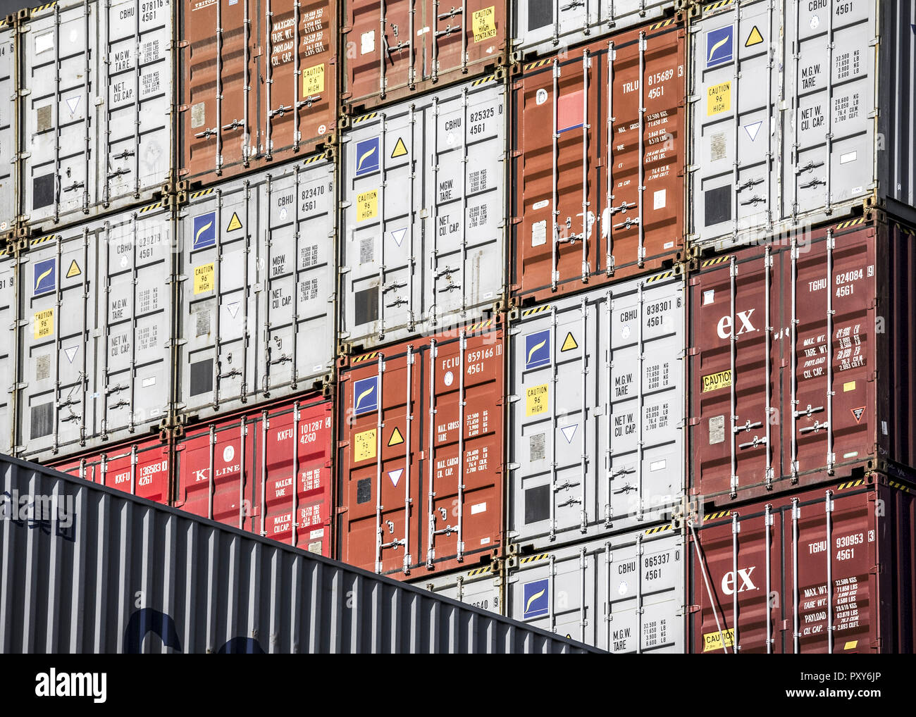 Gestapelte Container Stock Photo