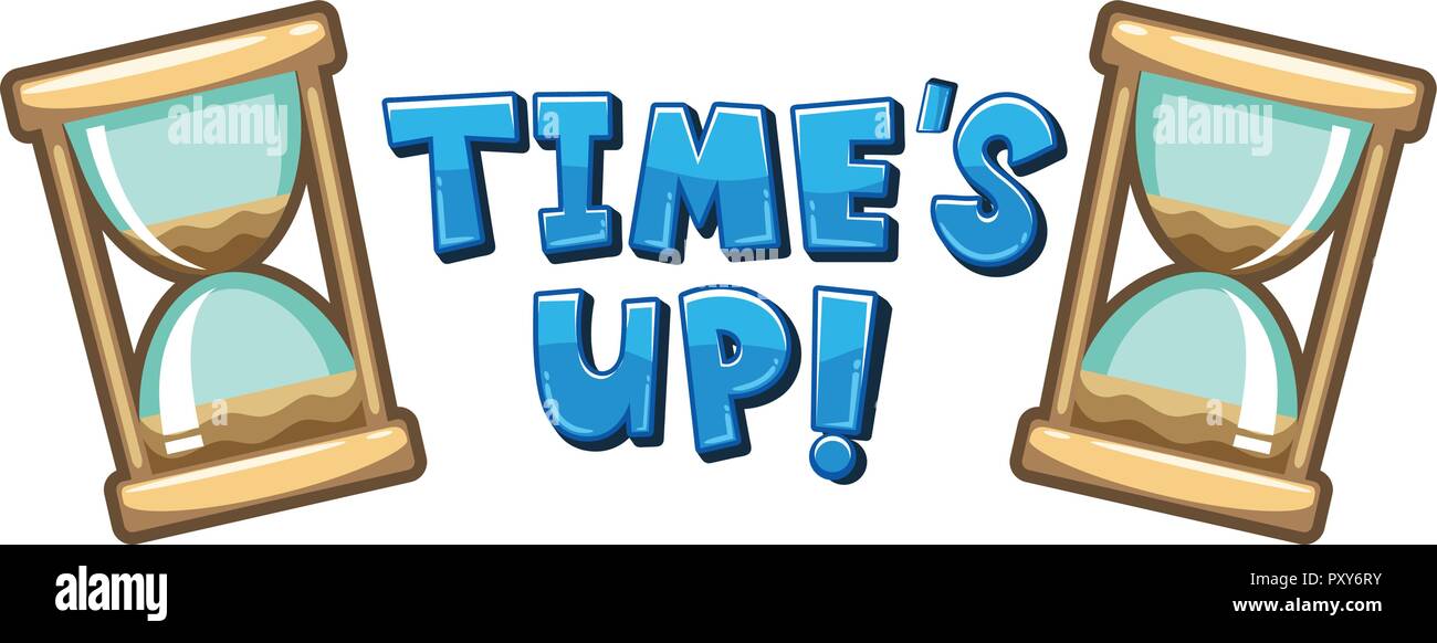 Font design for word time's up illustration Stock Vector Image & Art