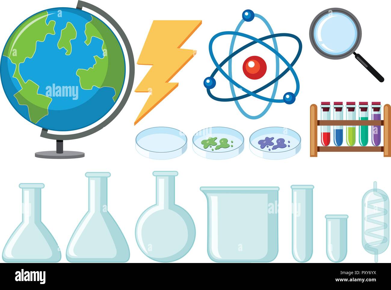 Different types of science equipments illustration Stock Vector Image & Art Alamy