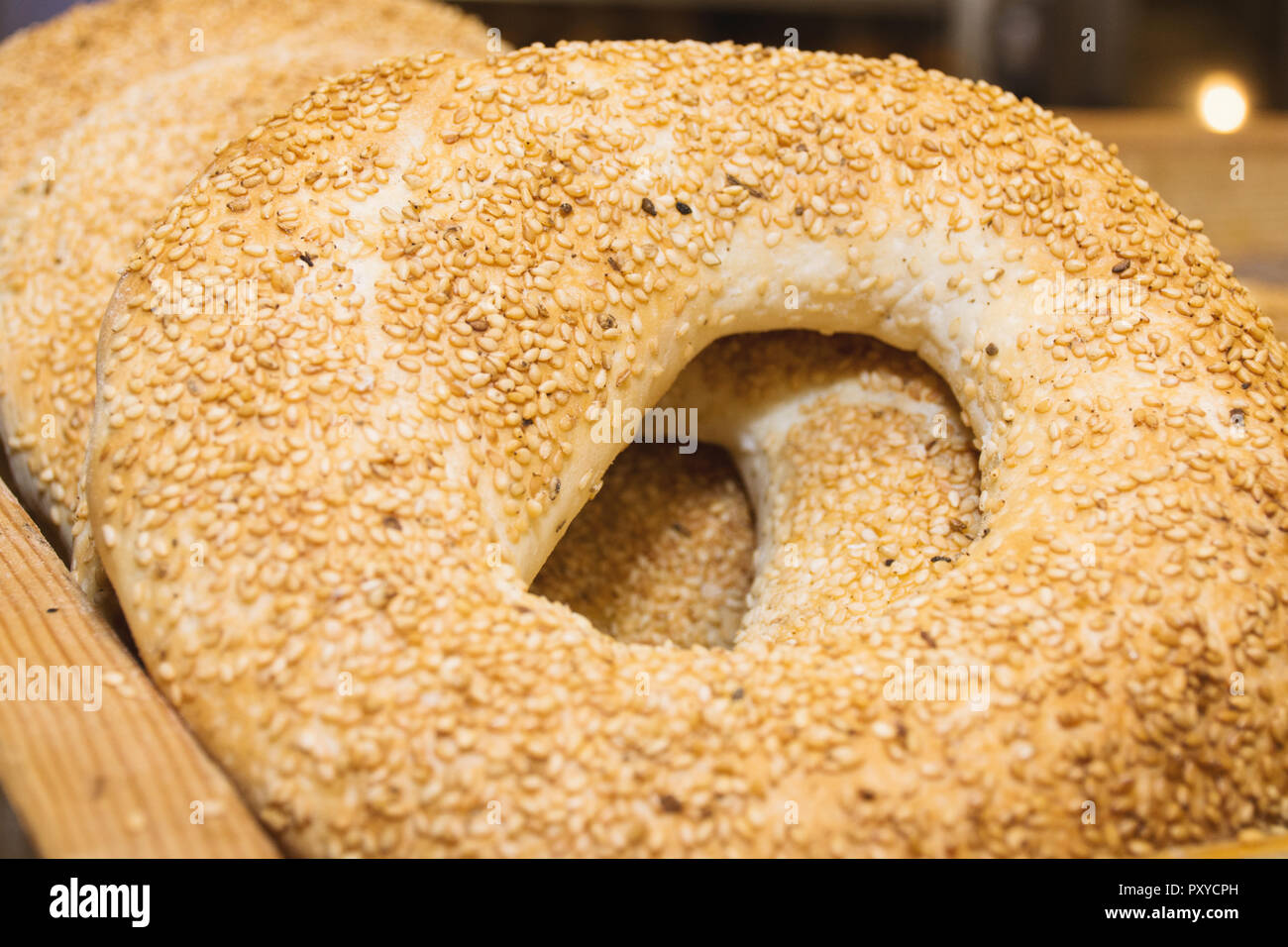 fresh bakery product, bread, bagel Stock Photo