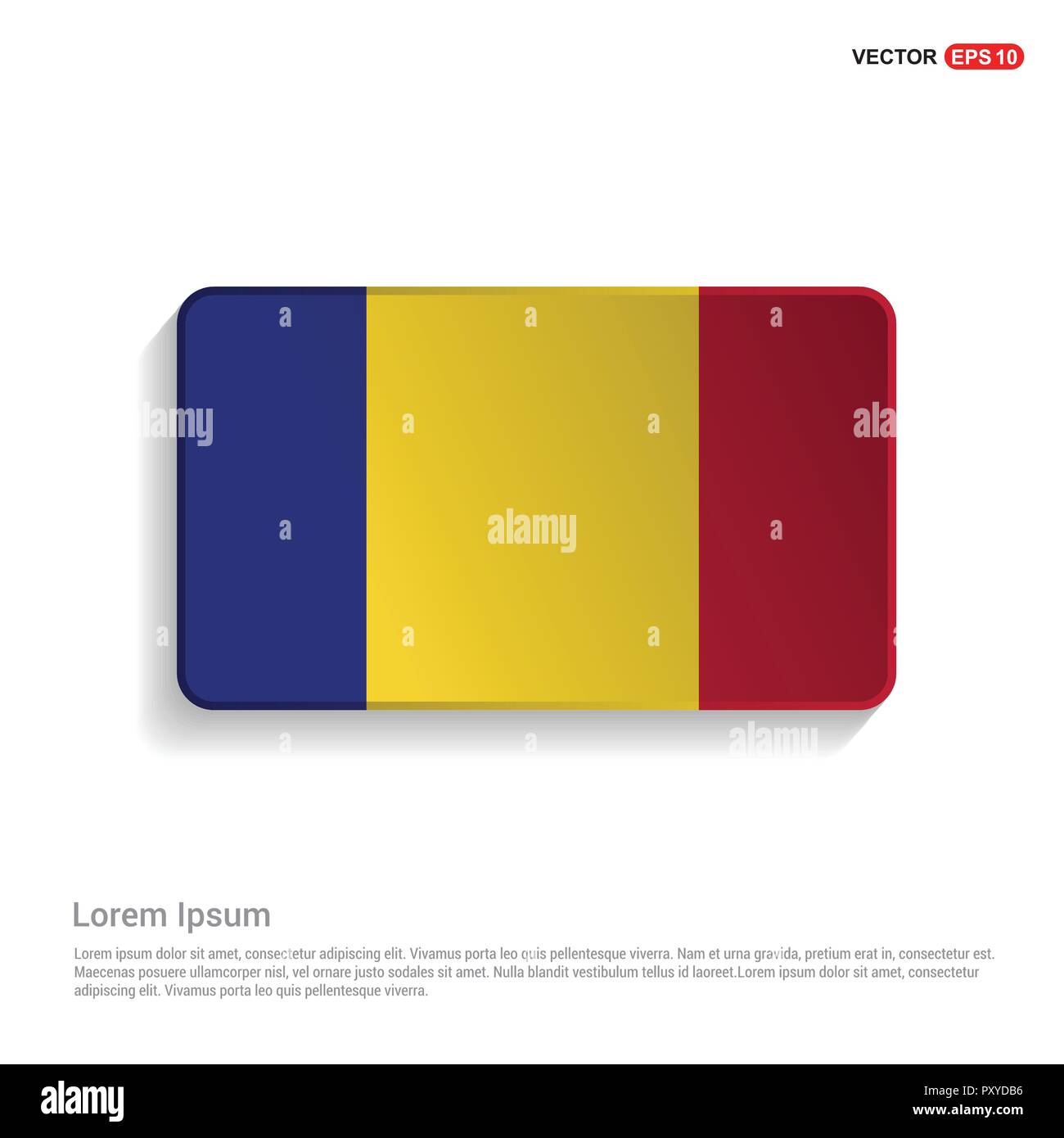 Romania flags design card vector Stock Vector Image & Art Alamy