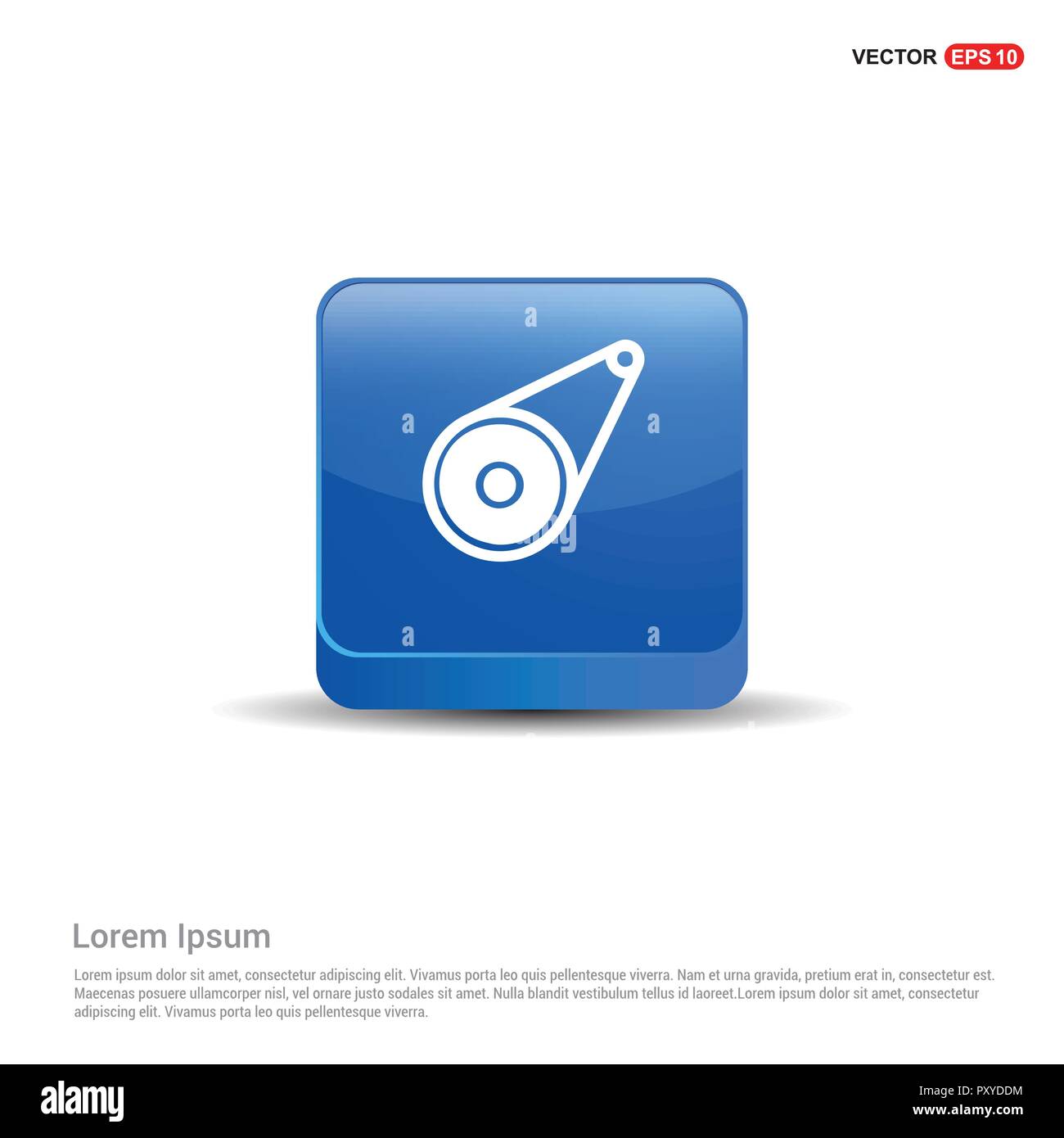 Timing Belt - 3d Blue Button Stock Vector Image & Art - Alamy