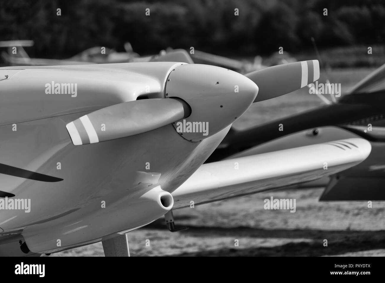 Propeller Airplane Black and White Stock Photos & Images Alamy