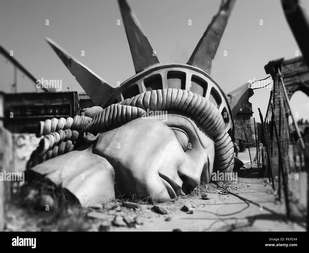 The end of the world. Apocalyptic vision of the future world. Stock Photo