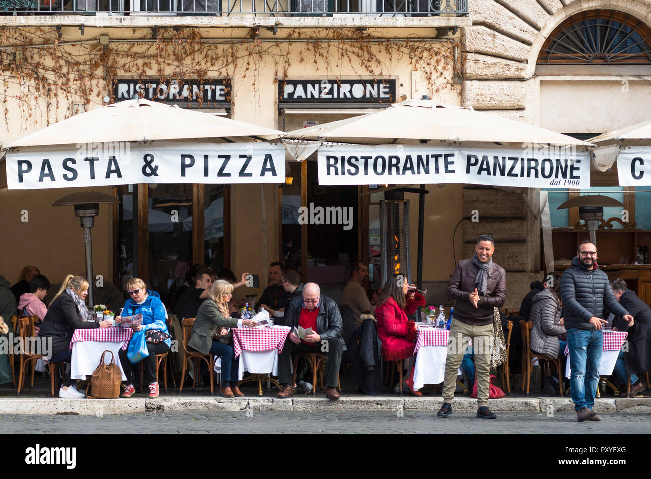 Pizzeria restaurant on Piazza Navona, Rome, Lazio,Italy Stock Photo Alamy