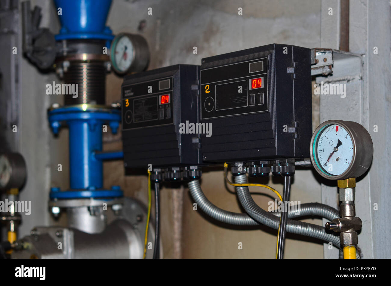 Electric power meter measuring power usage. Watt hour electric meter