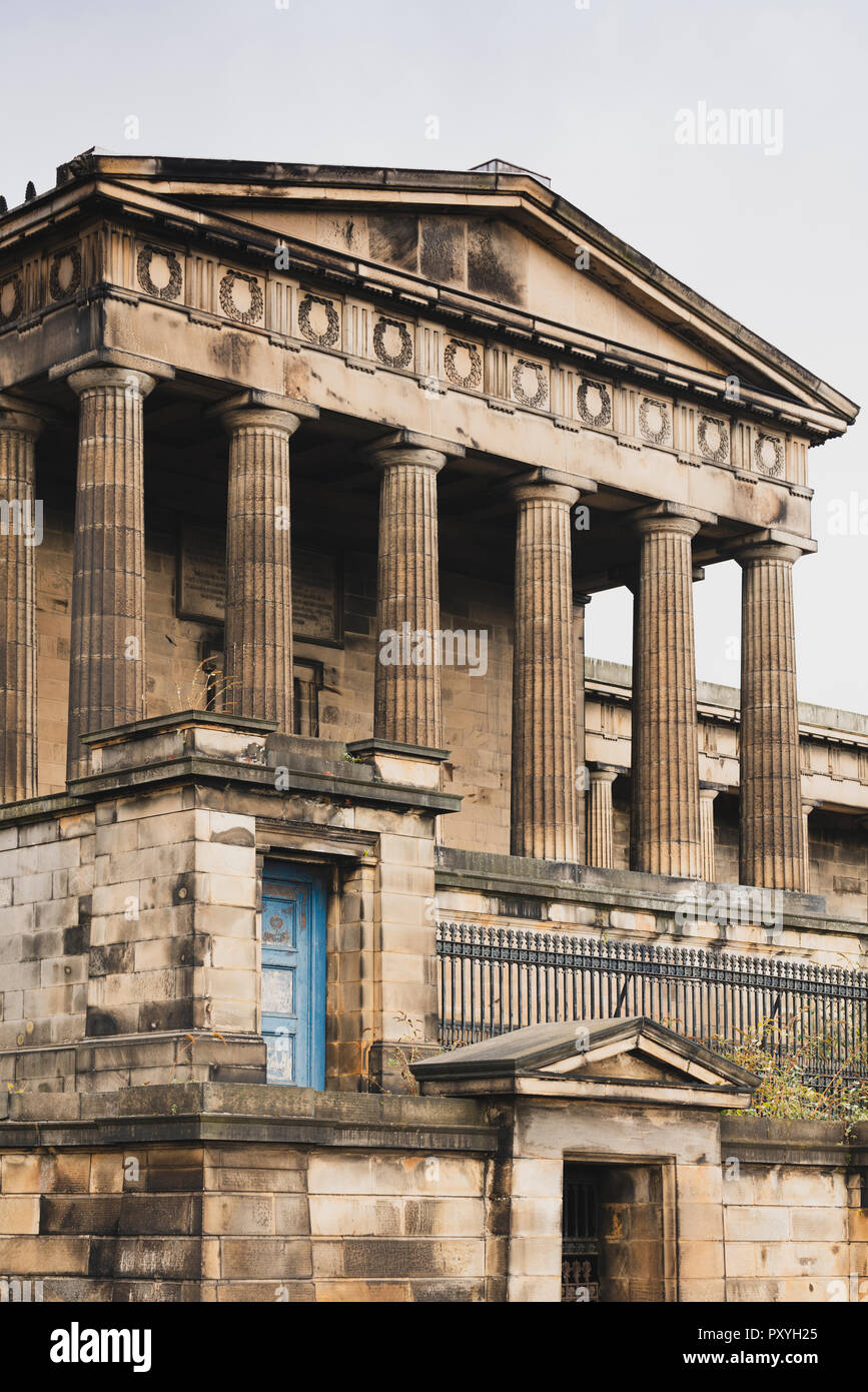 Exterior view of former Old Royal High School on Calton Hill in Edinburgh, Scotland, UK. Stock Photo
