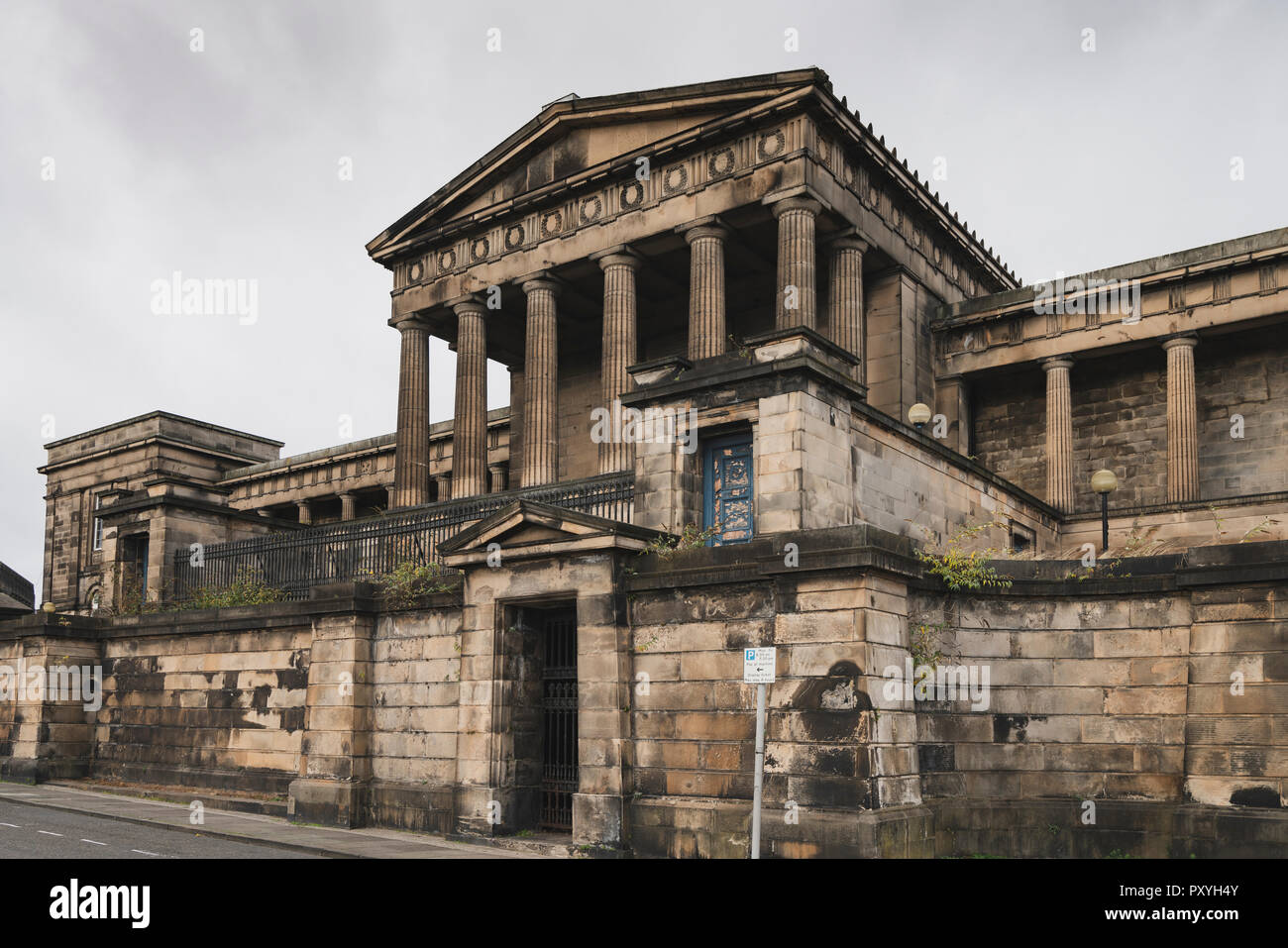 Exterior view of former Old Royal High School on Calton Hill in Edinburgh, Scotland, UK. Stock Photo