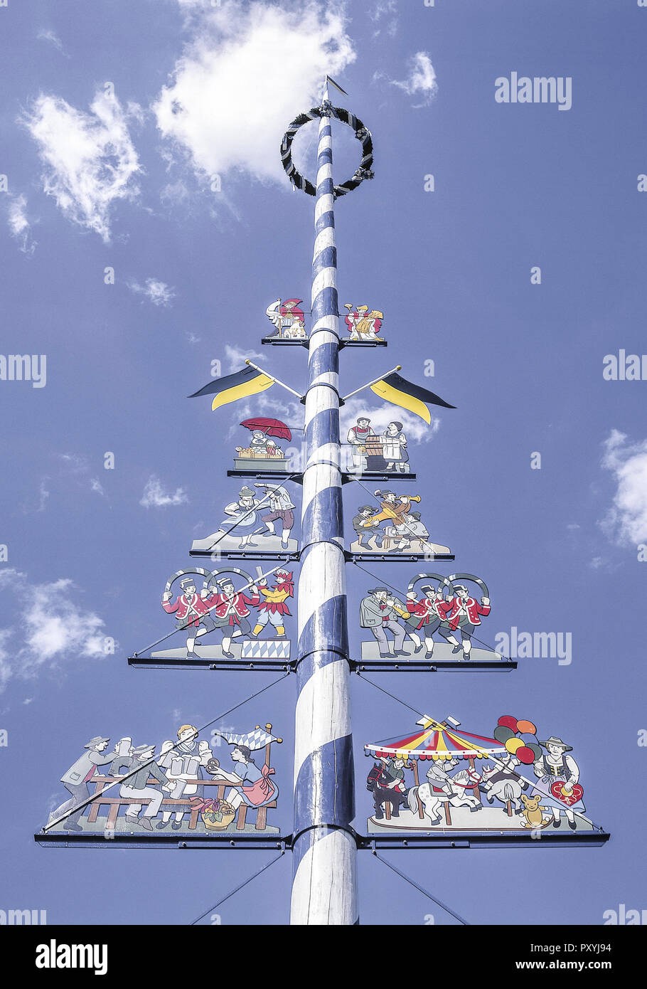  Maibaum, Viktualienmarkt, Muenchen, Bayern, Deutschland Stock Photo - Alamy Bildidee 