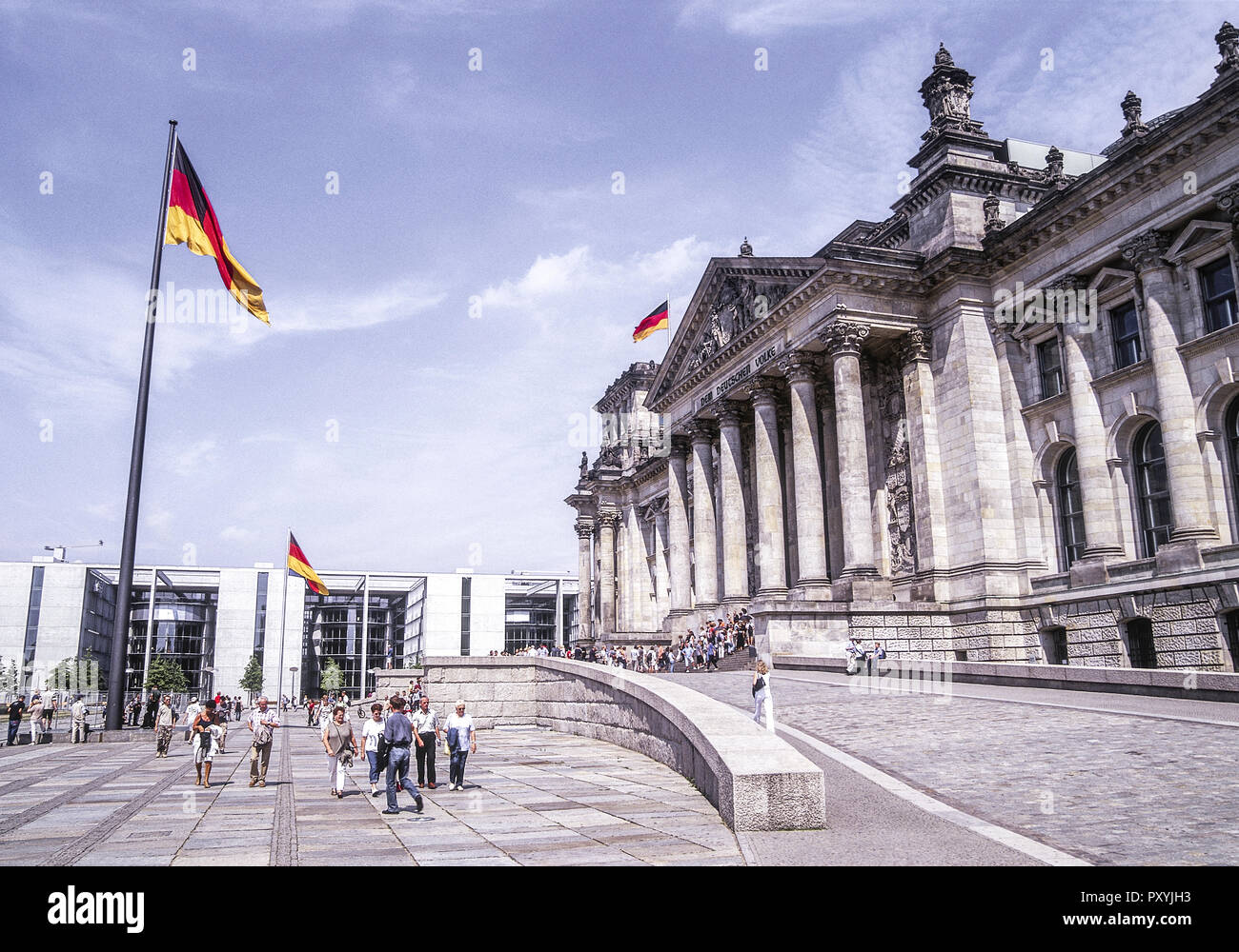 Reichstagsgebaeude, Besucher, Paul-Luebbe-Haus, Berlin, Deutschland Stock Photo