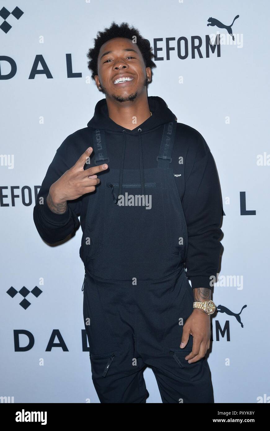 Brooklyn, NY, USA. 23rd Oct, 2018. Chino at arrivals for 4th Annual TIDAL X: Brooklyn Benefit Concert, Barclays Center, Brooklyn, NY October 23, 2018. Credit: Kristin Callahan/Everett Collection/Alamy Live News Stock Photo