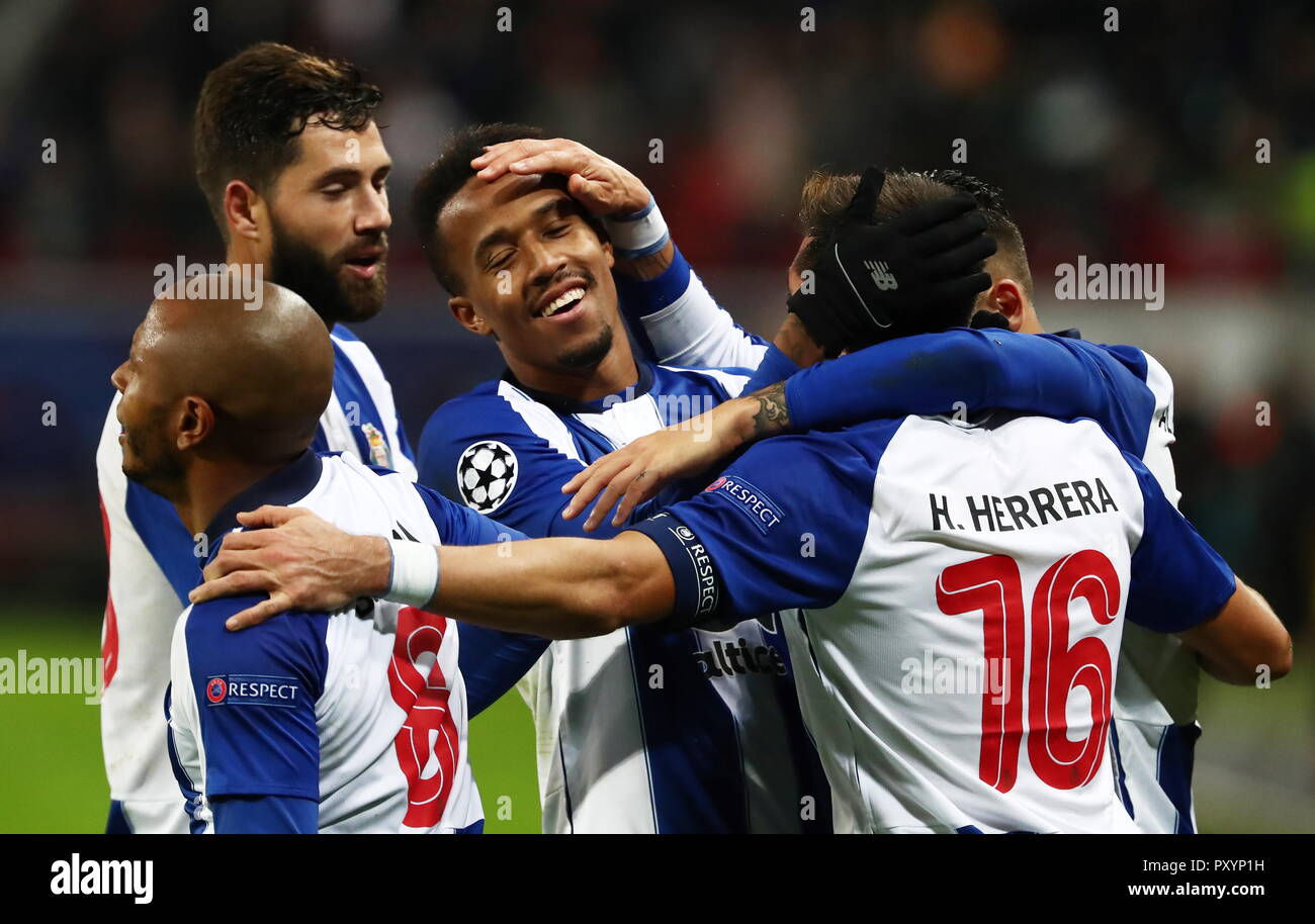 FC Porto players celebrate scoring against