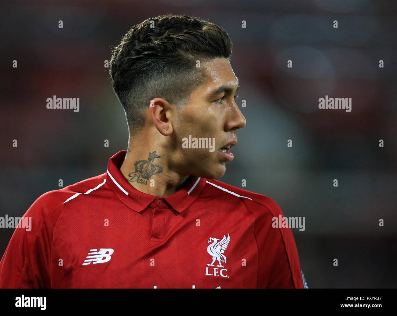 Anfield, Liverpool, UK. 24th Oct, 2018. UEFA Champions League football, Liverpool versus Red Star Belgrade; Roberto Firmino of Liverpool Credit: Action Plus Sports/Alamy Live News Stock Photo