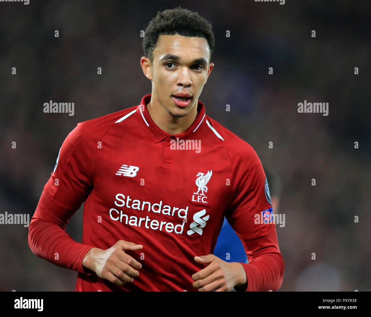 Anfield, Liverpool, UK. 24th Oct, 2018. UEFA Champions League football, Liverpool versus Red Star Belgrade; Trent Alexander-Arnold of Liverpool Credit: Action Plus Sports/Alamy Live News Stock Photo