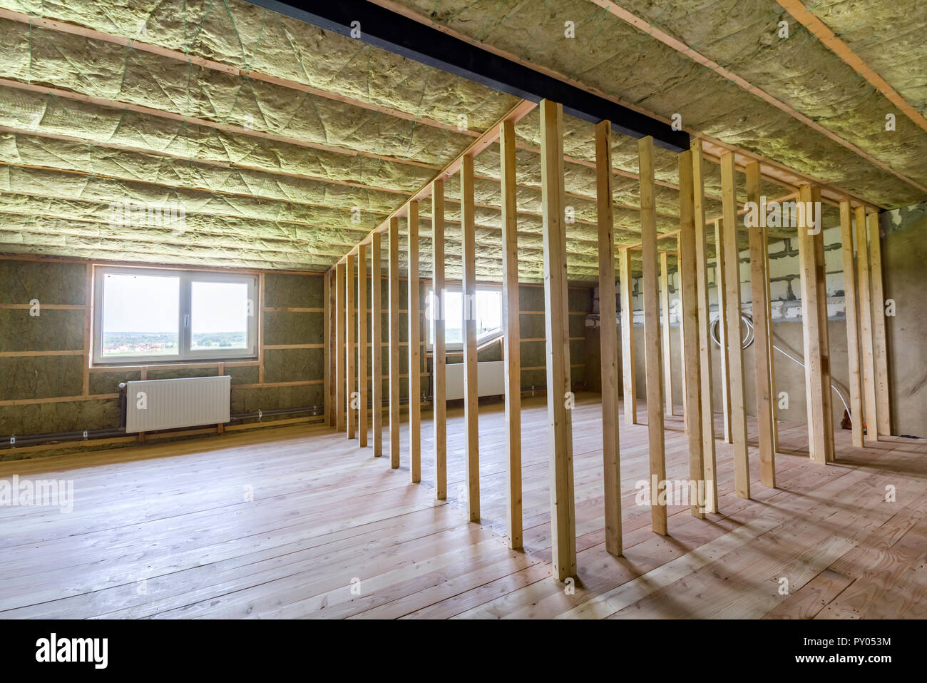 Construction And Renovation Of Big Light Spacious Empty Room With