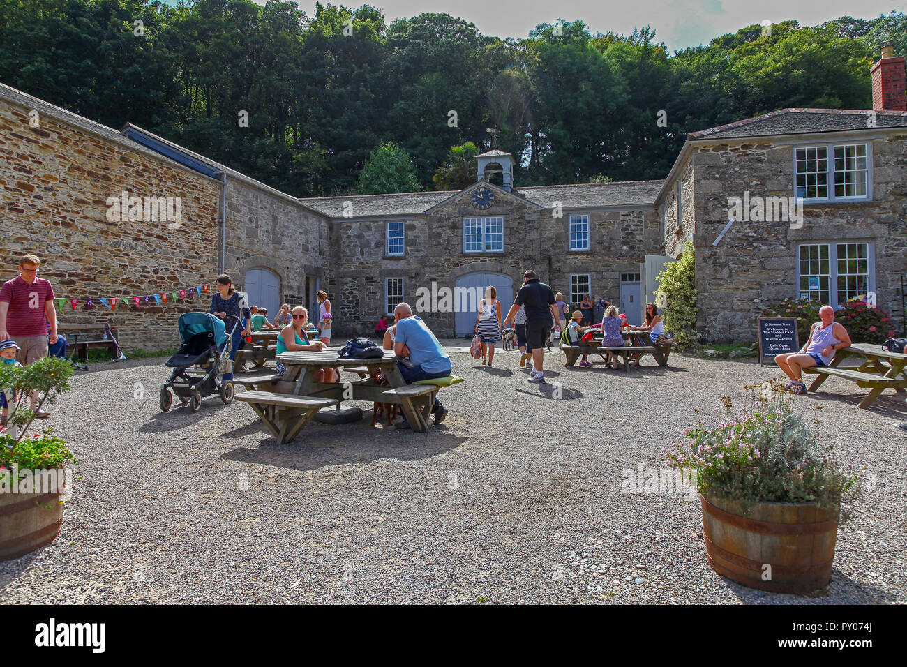 The Stables café on the Penrose Estate near to Loe bar, near to Helston, Cornwall, England, UK Stock Photo