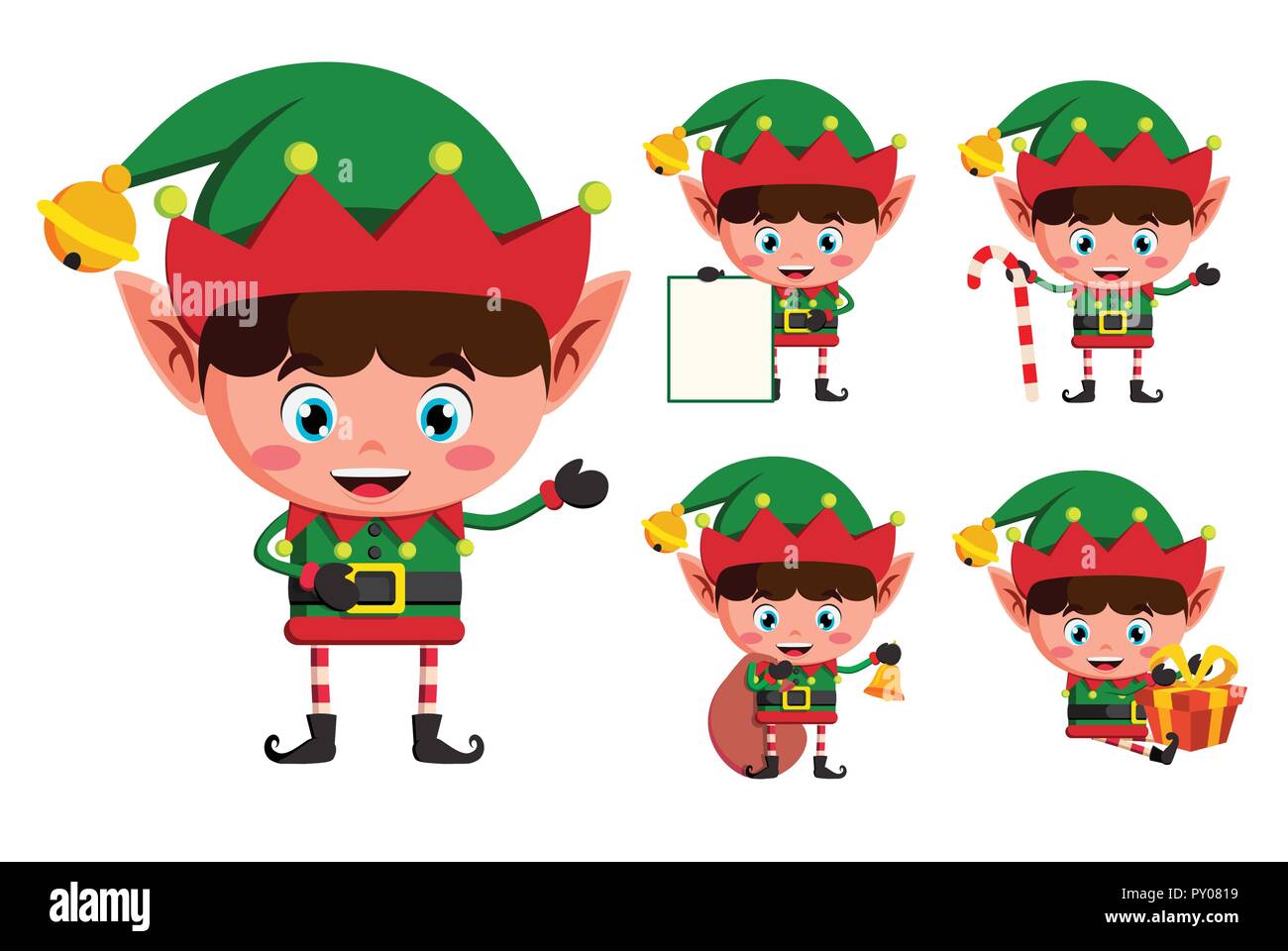 Cute Christmas Elves & Christmas Patterns Elf Clipart, Elf Vectors, Clipart  Elves, Vector Elves, Christmas Clipart, Christmas Papers 