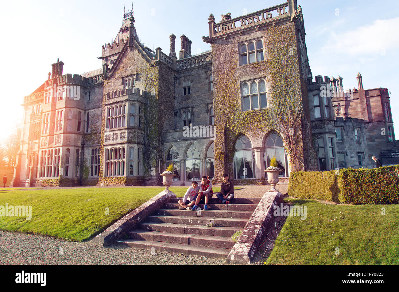 Sunset at the Adare Manor in Limerick Stock Photo