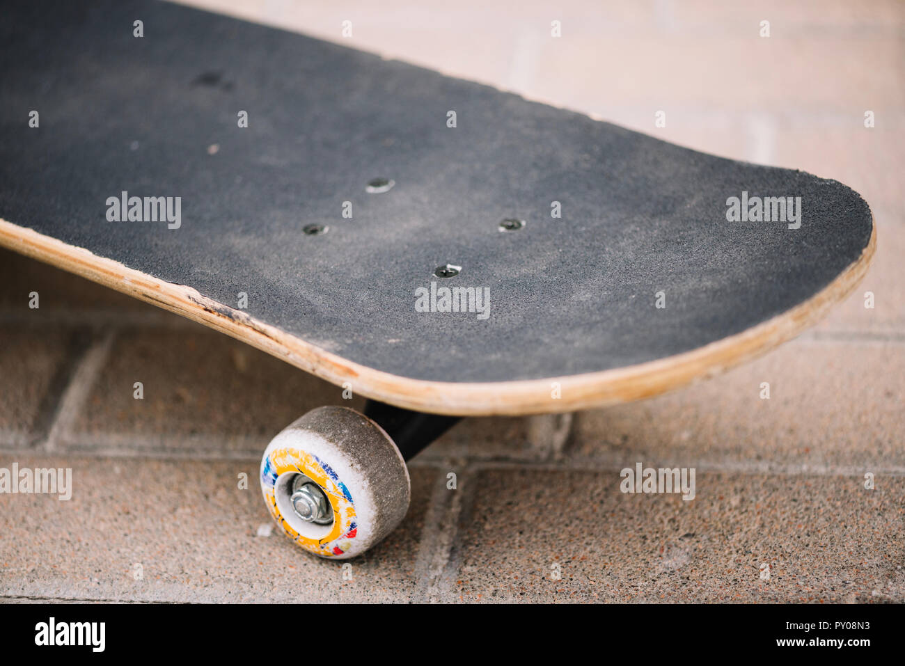 Skateboard on pavement Stock Photo Alamy
