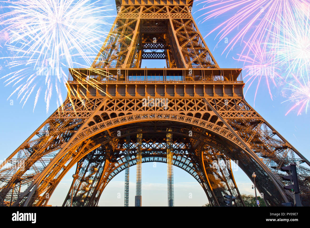 detail of eiffel tower, Paris, France Stock Photo