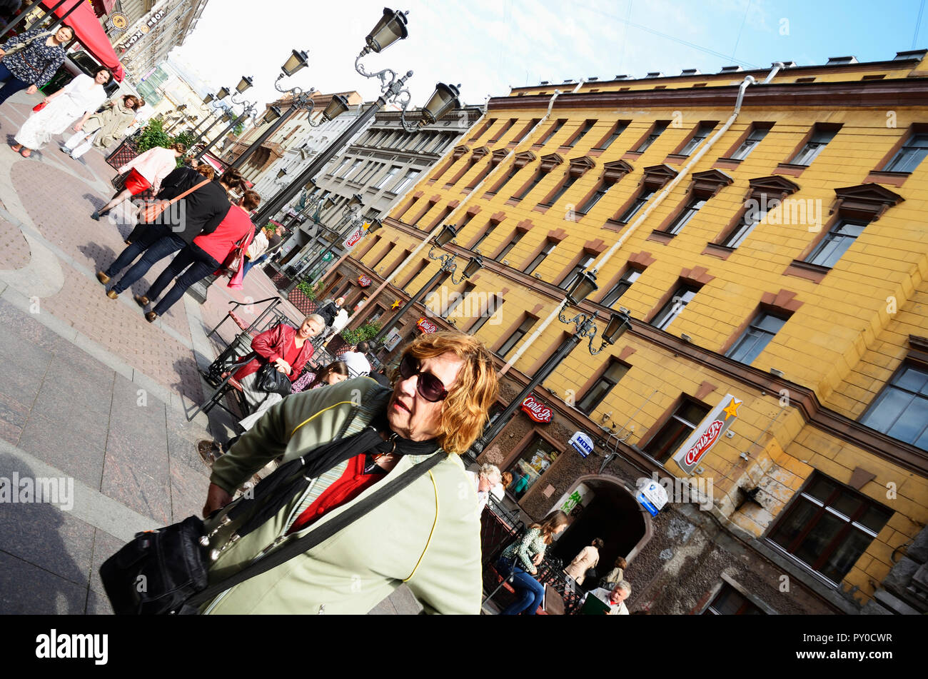 Malaya Sadovaya street. Saint Petersburg, Northwestern, Russia, Russian Federation Stock Photo