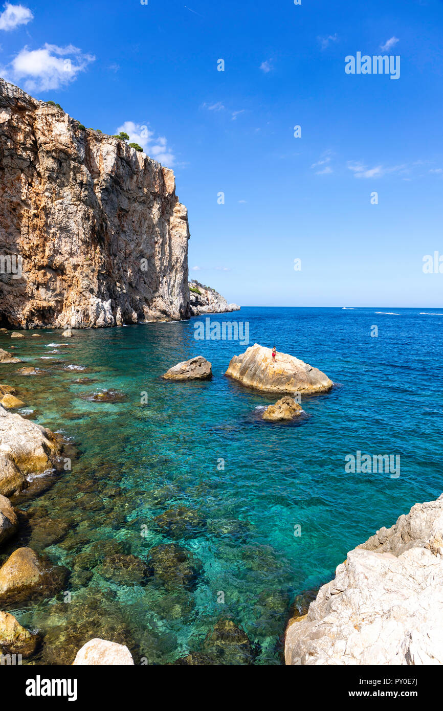 L 'Estartit - The marine sanctuary and clear water attracts divers from all over Europe Stock Photo