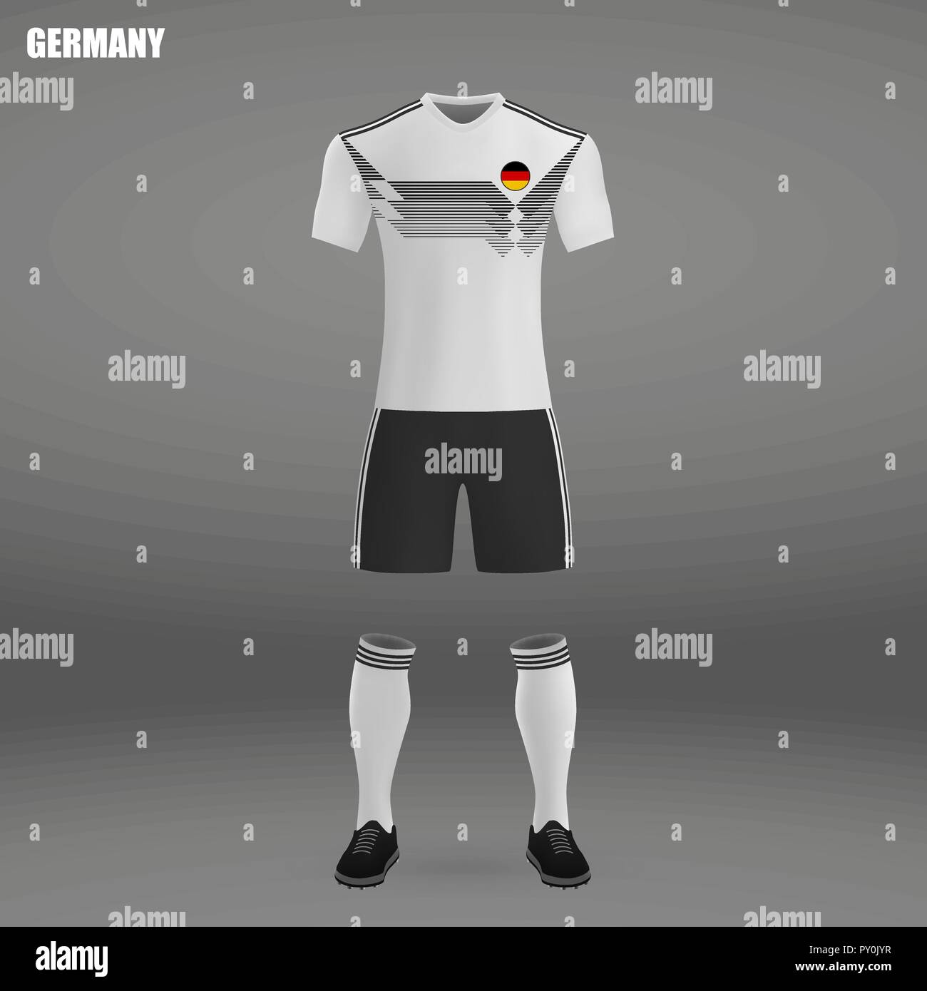 football kit of Germany 2018, t-shirt template for soccer jersey. Vector  illustration Stock Vector Image & Art - Alamy