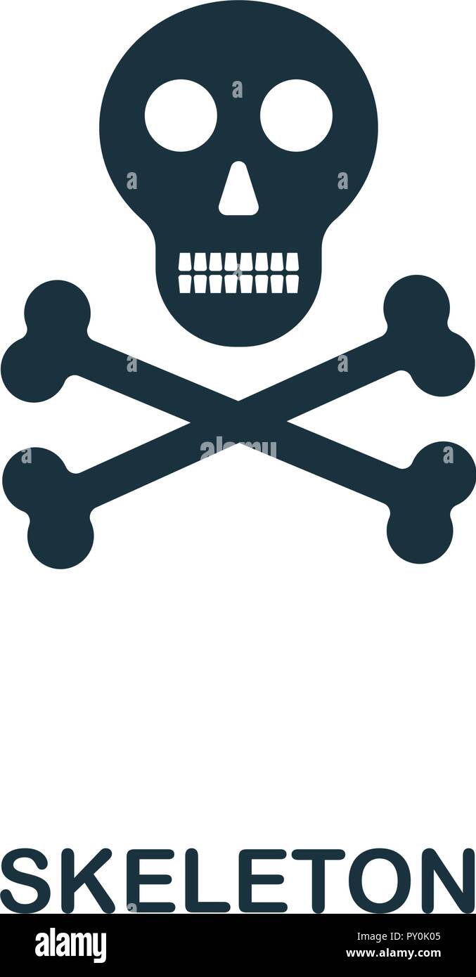 Skeleton icon. Premium style design from halloween collection. UX and