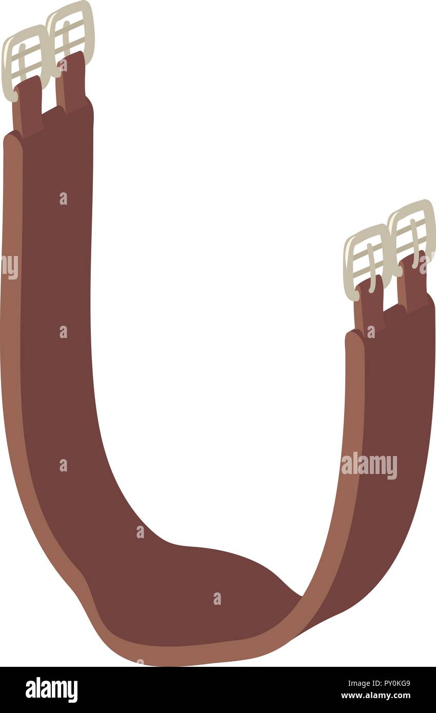 Horse girth icon, isometric style Stock Vector