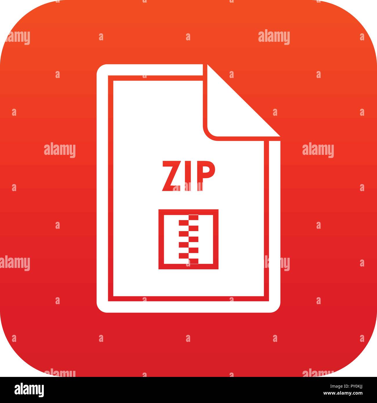 File ZIP icon digital red Stock Vector Image & Art - Alamy