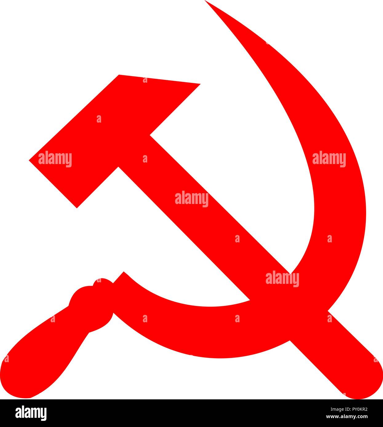 Soviet Union sickle and hammer symbol . Template for your design Stock Vector