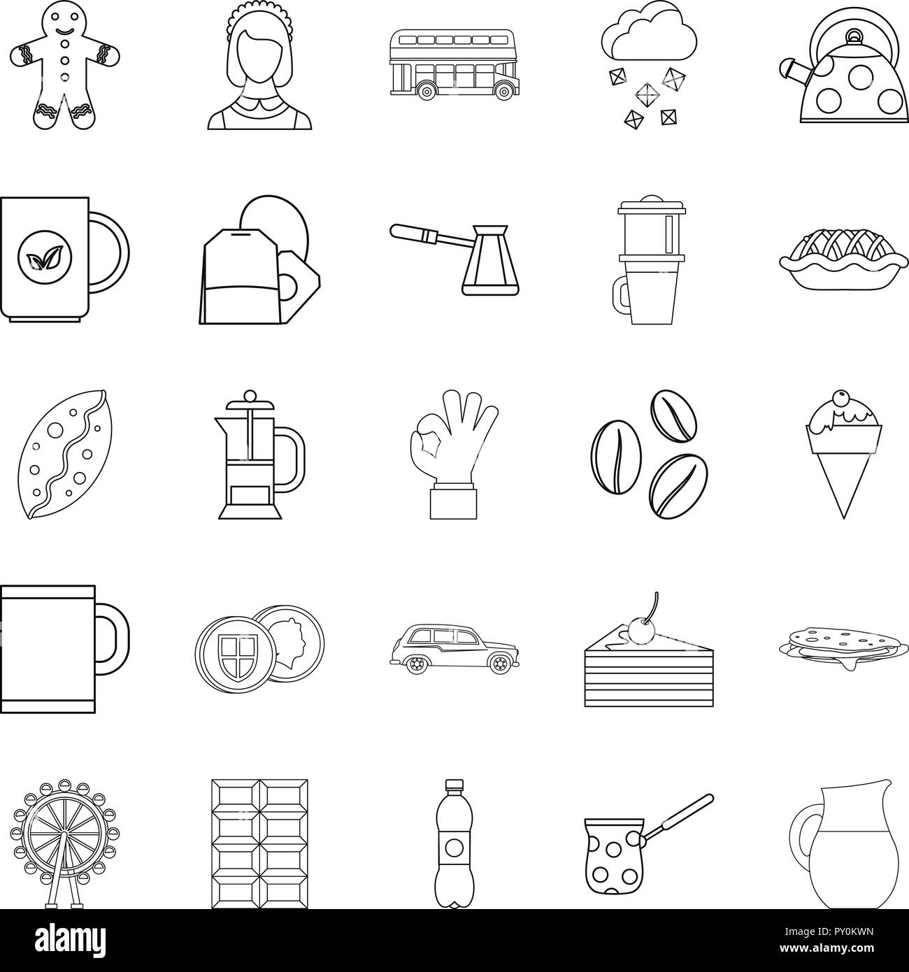 Infusion icons set, outline style Stock Vector Image & Art - Alamy