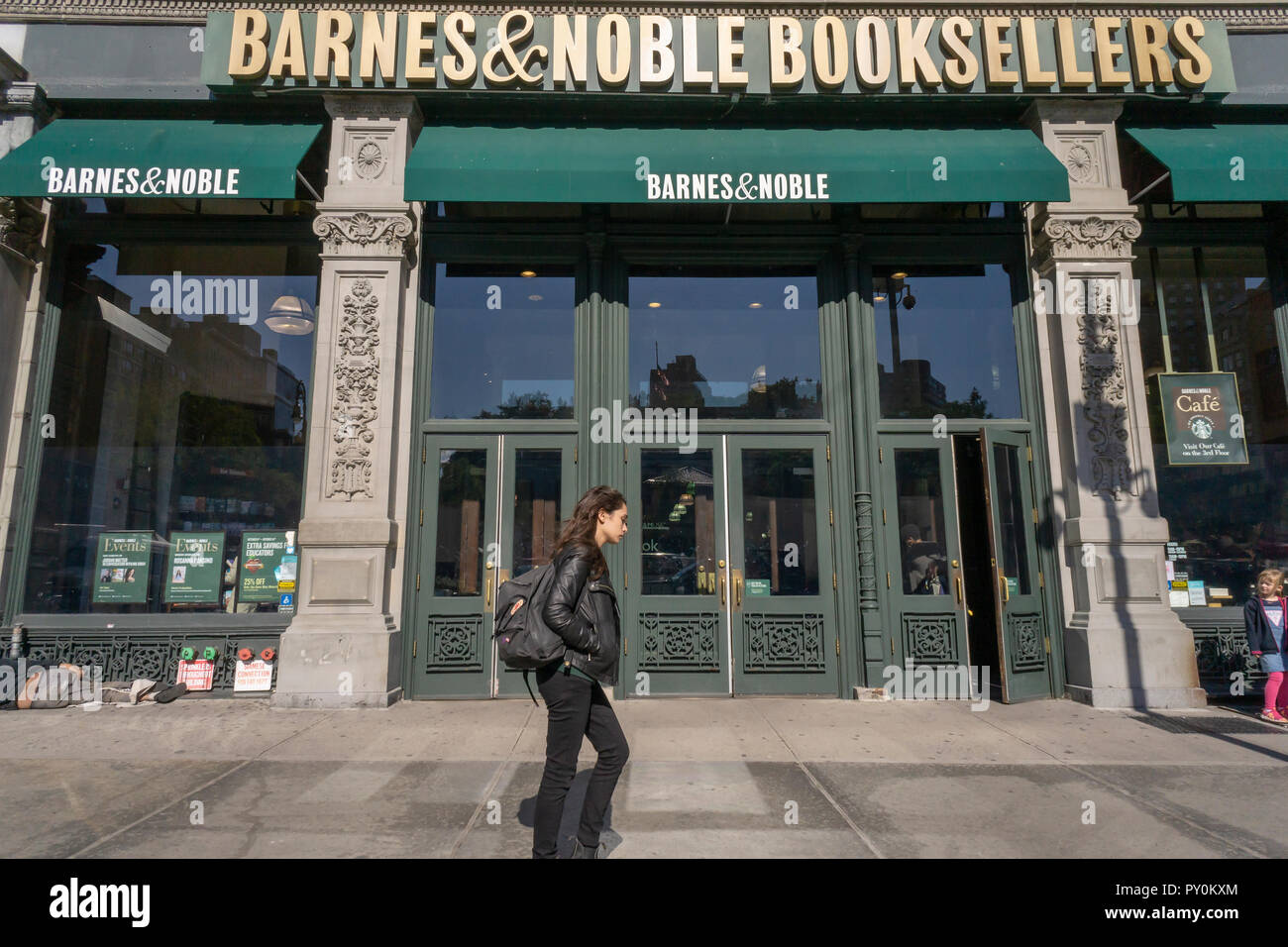 A Barnes & Noble bookstore in Union Square in New York is seen on Wednesday, October 17, 2018.  (© Richard B. Levine) Stock Photo