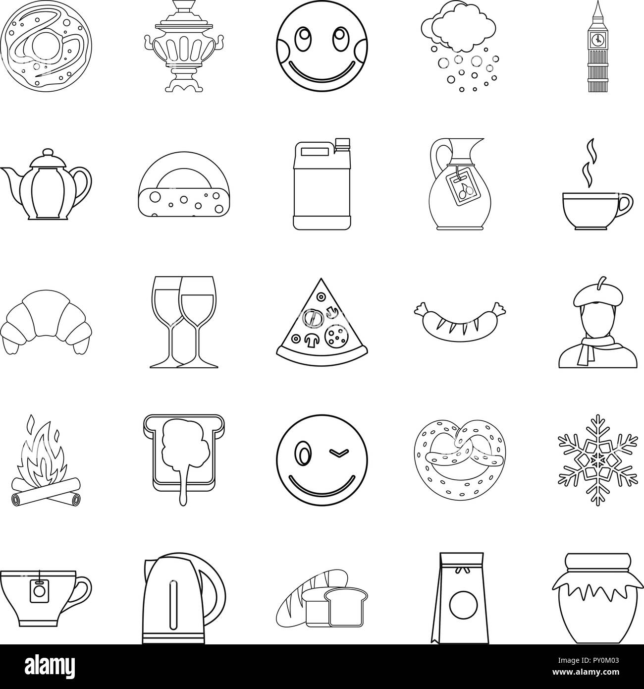 Tincture icons set, outline style Stock Vector Image & Art - Alamy
