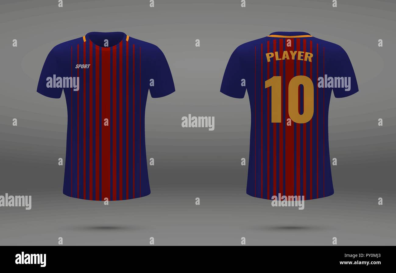 Barcelona soccer shirt Stock Vector Images - Alamy