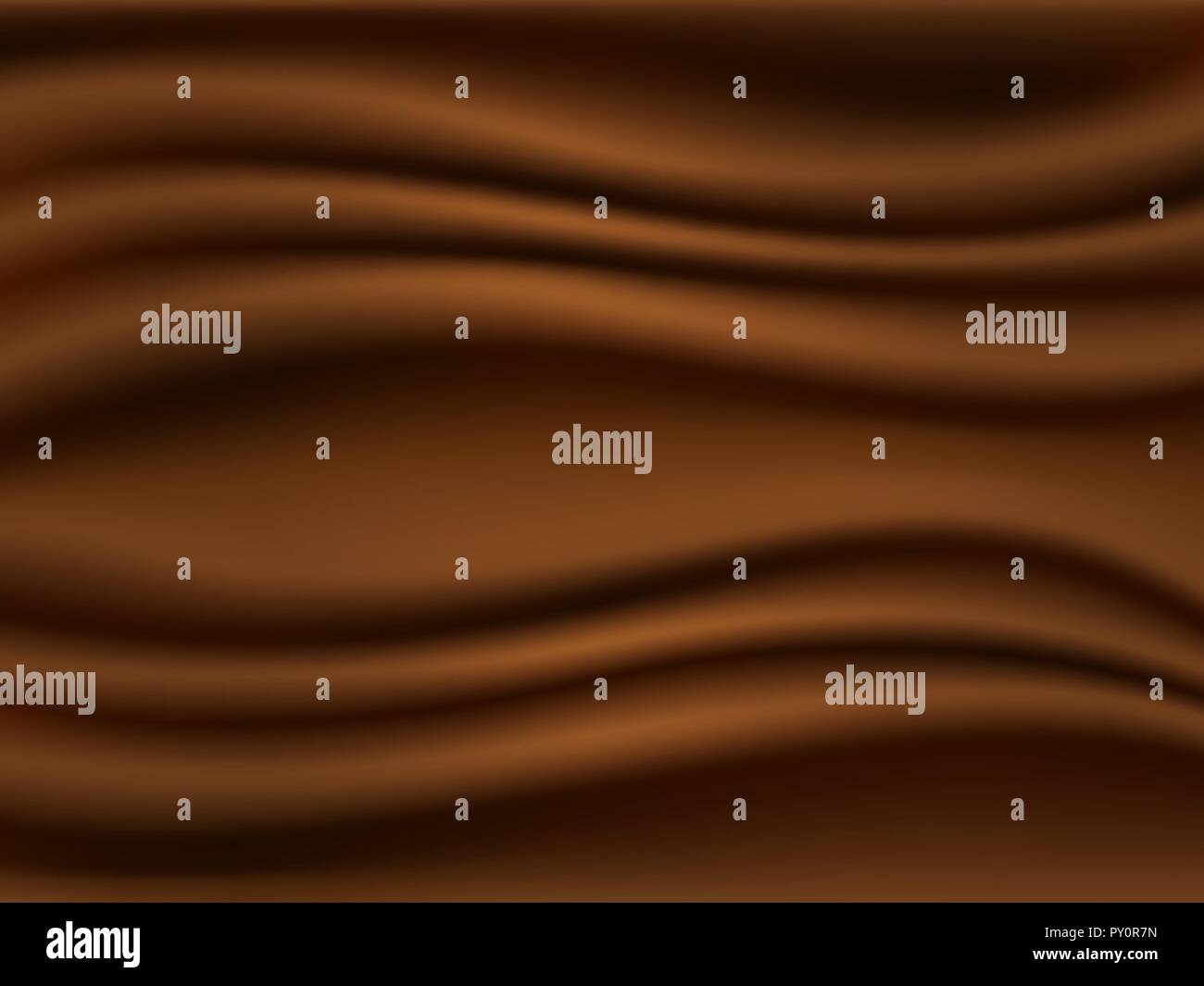3 d realistic Chocolate Background, Brown Silk, Vector Illustration Stock Vector