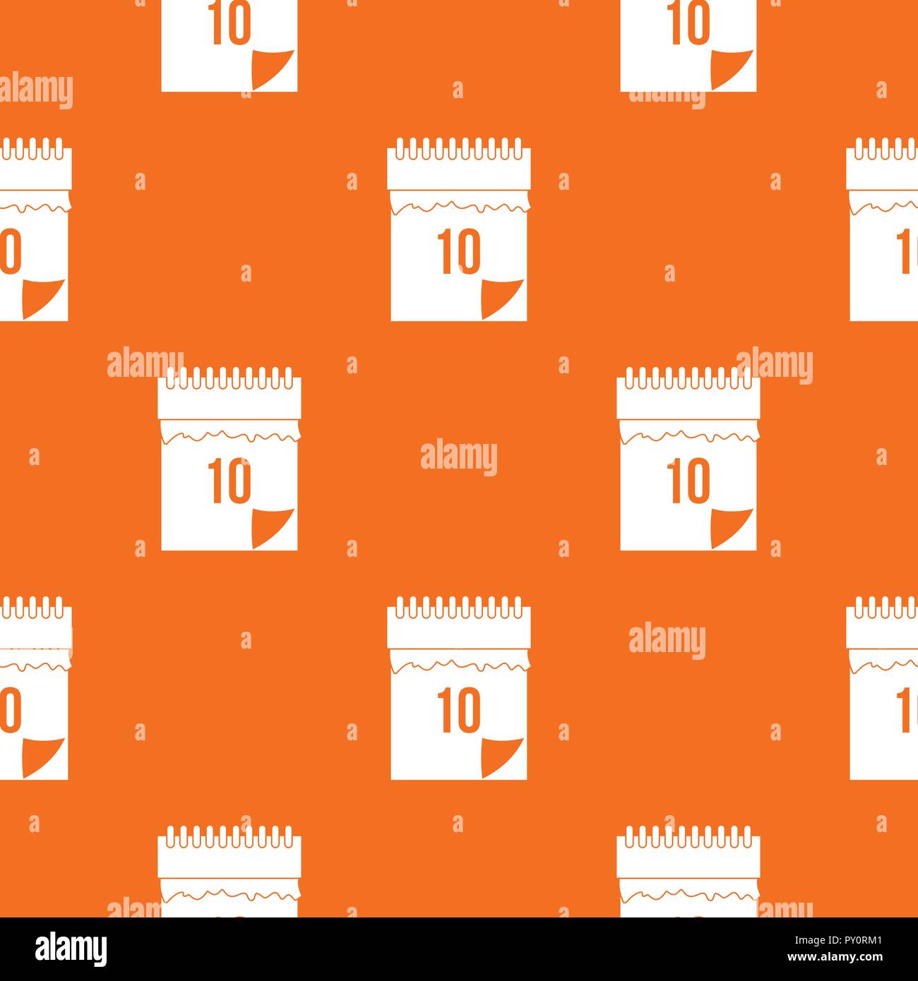 10 date calendar pattern seamless Stock Vector