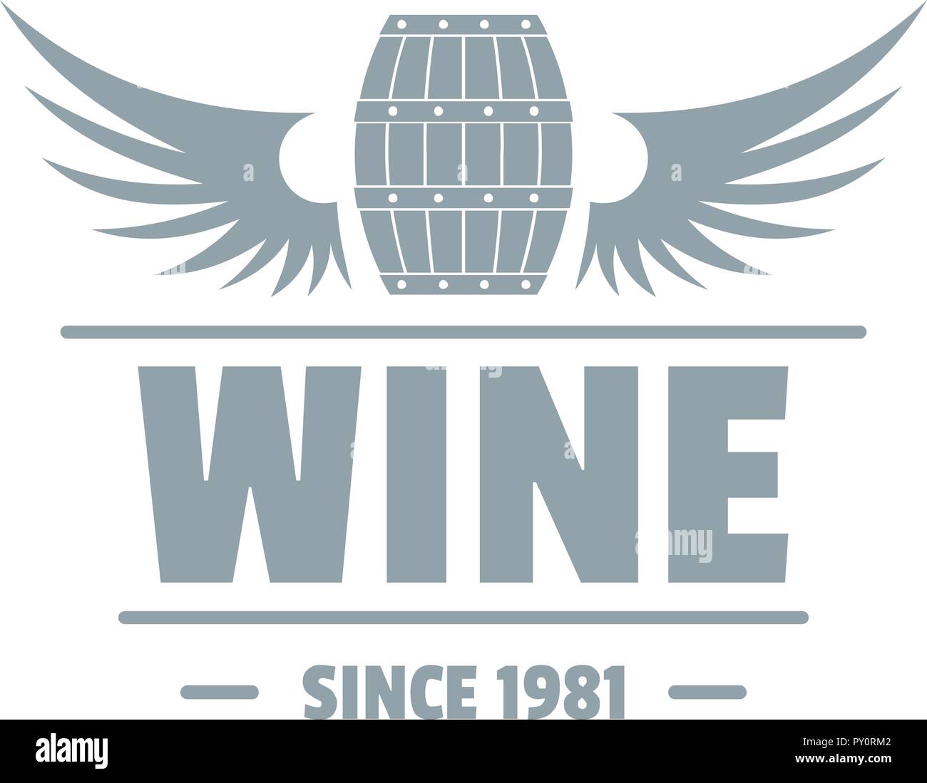 Wine barrel logo, simple gray style Stock Vector Image & Art Alamy